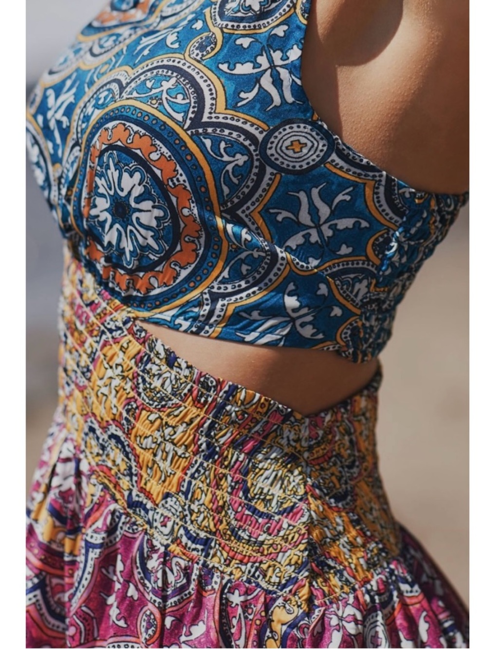 Anthropologie Cutout Smocked Dress New Small - Picture 3 of 16